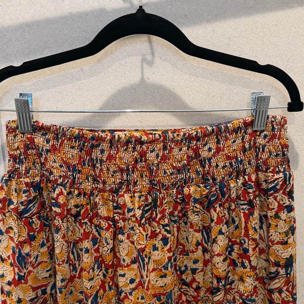 Mata Traders Yellow Multi Floral Maxi Skirt with Tie Waist - Picture 4 of 5
